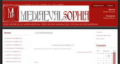Desktop Screenshot of mediaevalsophia.net